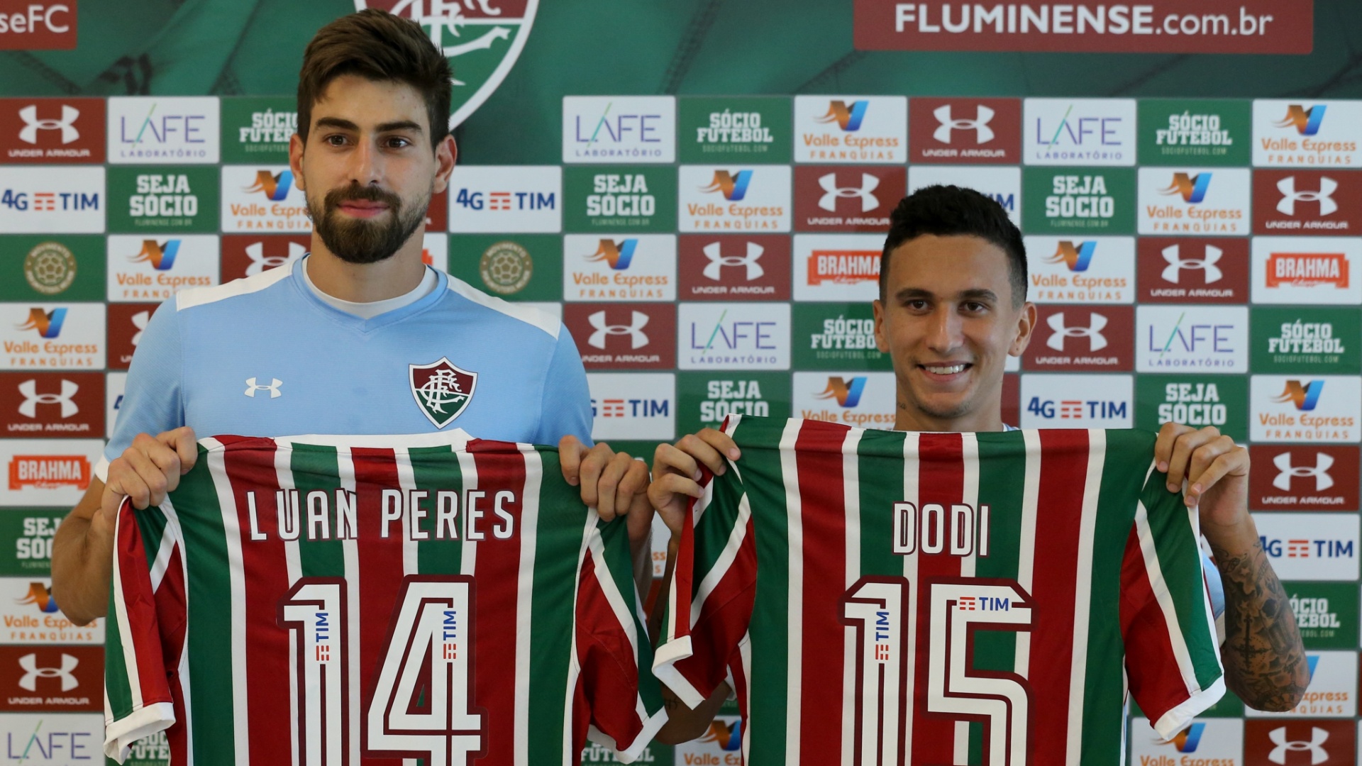 Luan Peres e Dodi são apresentados no Fluminense