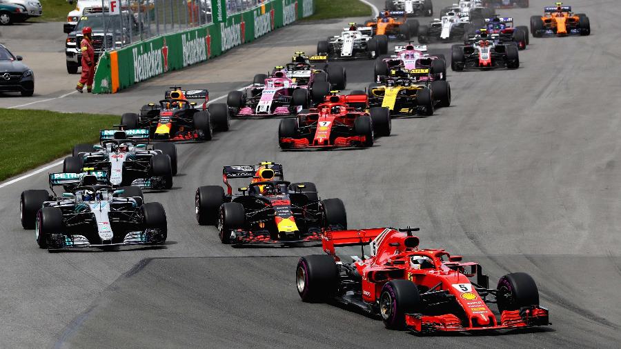 Vettel mantém 1ª posição após largada no Canadá - Mark Thompson/AFP