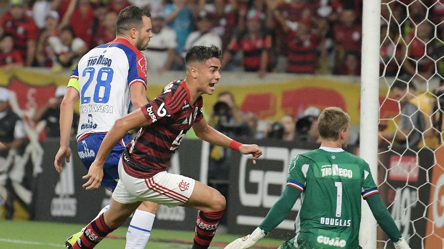 Reinier comemora gol do Flamengo sobre o Bahia pelo Brasileirão 2019 -  ALEXANDRE DURÃO/CÓDIGO19/ESTADÃO CONTEÚDO