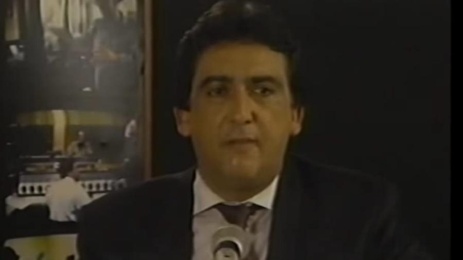Galvão Bueno em entrevista ao programa "Imprensa na TV", da Rede OM, em 30 de março de 1992 - Reprodução
