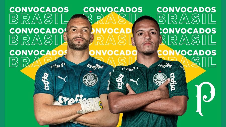 Weverton e Gabriel Menino comemoram convocação à seleção brasileira - Divulgação