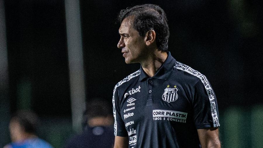 Fabián Bustos, técnico do Santos, durante jogo contra o Goiás - Isabela Azine/AGIF
