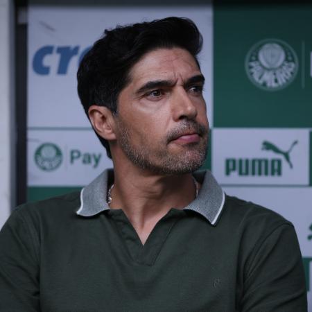 O técnico Abel Ferreira, do Palmeiras, no jogo contra o Fluminense