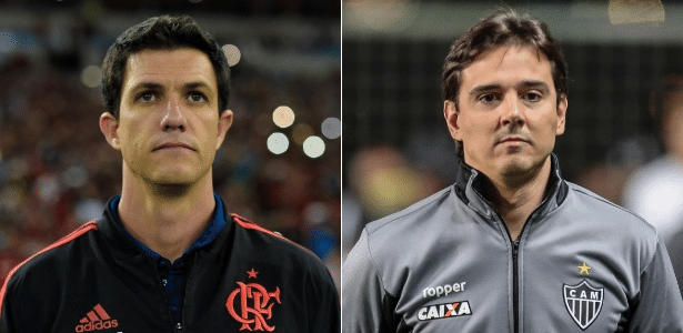 Os novatos Barbieri e Larghi vivem momentos opostos em Flamengo e Atlético-MG - Montagem/UOL