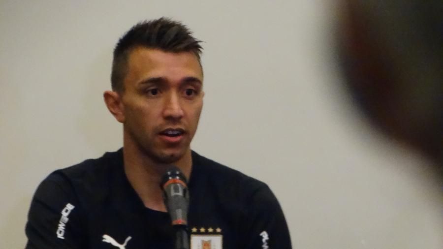 Goleiro Fernando Muslera concede entrevista coletiva em Porto Alegre - Marinho Saldanha/UOL