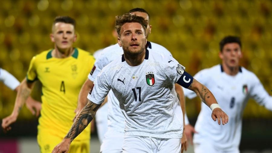 Itália e Lituânia se enfrentam pelas Eliminatórias Europeias da Copa do Mundo de 2022 - Claudio Villa/Getty Images