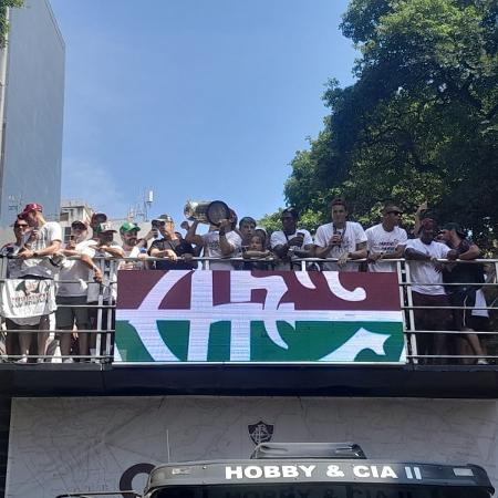 Jogadores do Fluminense comemoram conquista da Copa Libertadores 2023