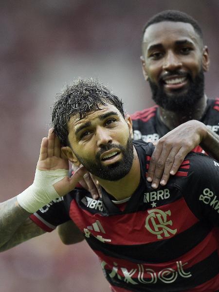 Gabigol comemora gol pelo Flamengo durante final da Copa do Brasil contra o Atlético-MG