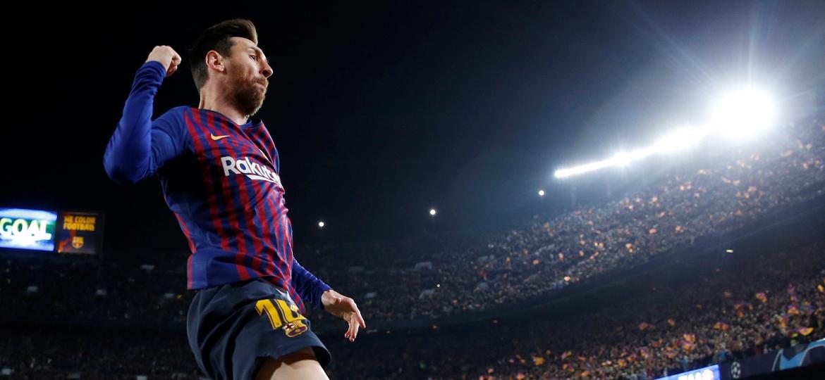 Messi comemora gol do Barcelona contra o Manchester United - Reuters/Carl Recine