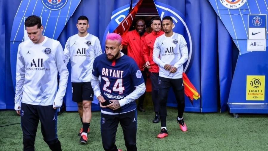 Neymar homenageou Kobe Bryant no Parque dos Príncipes - Reprodução / Twitter