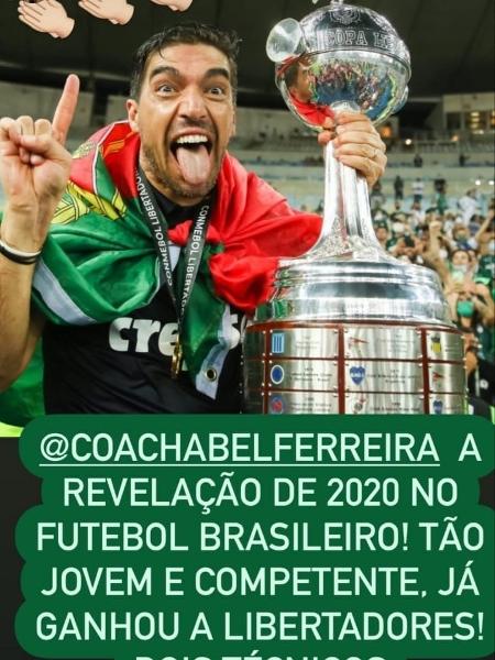 Renata Fan elege Abel Ferreira como revelação da temporada - Reprodução/Instagram