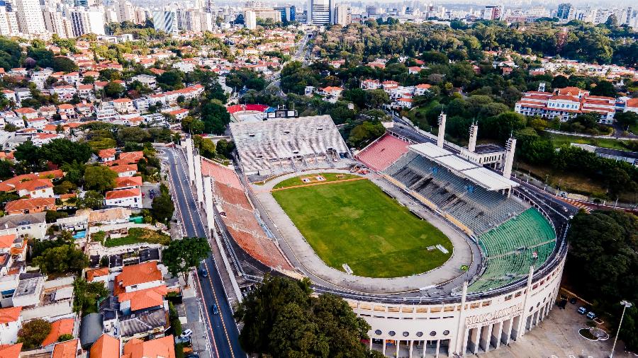 Estádio está passando por reformas e, nos últimos dias, o "tobogã" iniciou sua demolição - Edson Lopes Jr/UOL