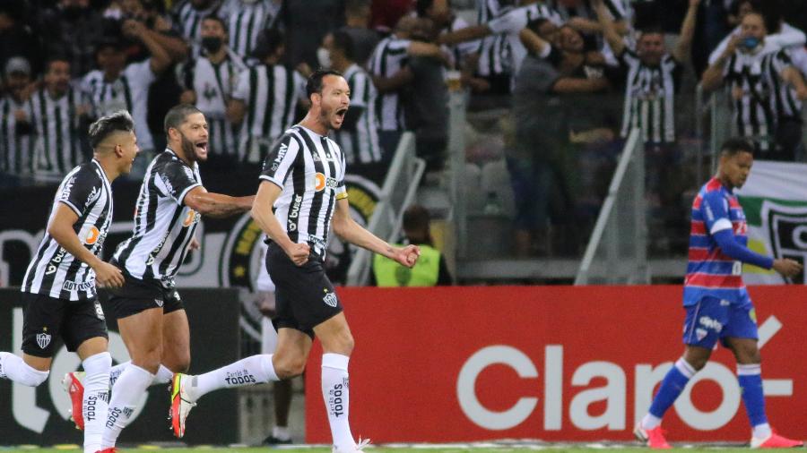 Réver comemora gol do Atlético-MG contra o Fortaleza pela Copa do Brasil - Fernando Moreno/AGIF