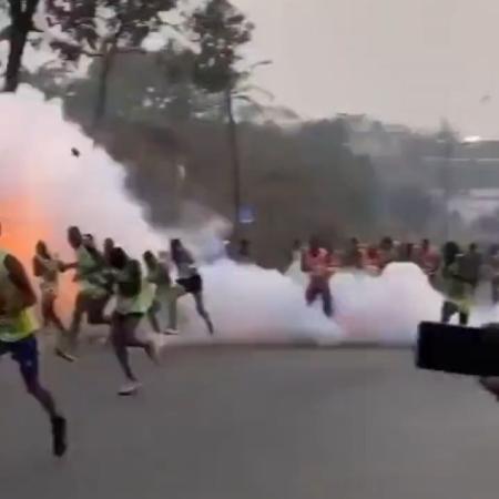 Explosão atingiu uma maratona em Buea, cidade de Camarões - Reprodução/Twitter @LoveWorld_Peopl