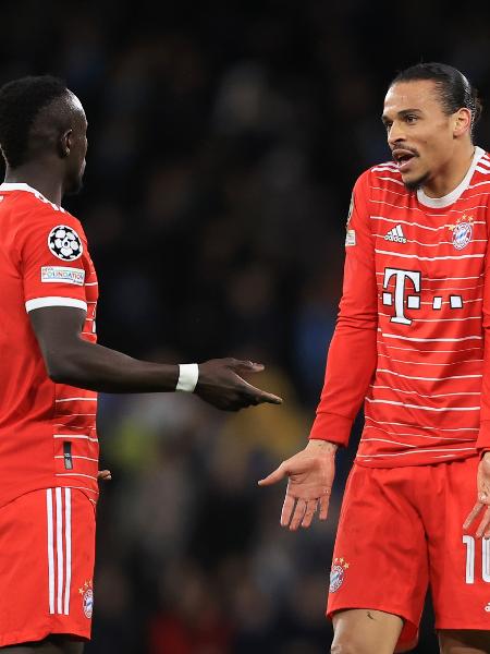 Mané e Sané se desentendem durante partida da Champions - Simon Stacpoole/Offside/Offside via Getty Images