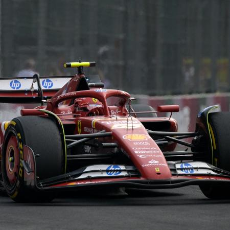 Carlos Sainz, piloto espanhol da Ferrari, durante o GP do México de F1