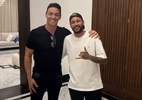 Neymar e Ricardo Oliveira postam foto juntos, e Santos enaltece: '230 gols'