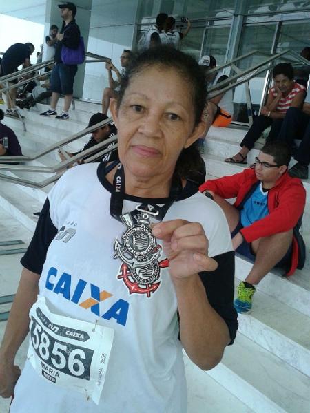 Maria dos Reis participou de corrida do Corinthians  - Arquivo Pessoal 