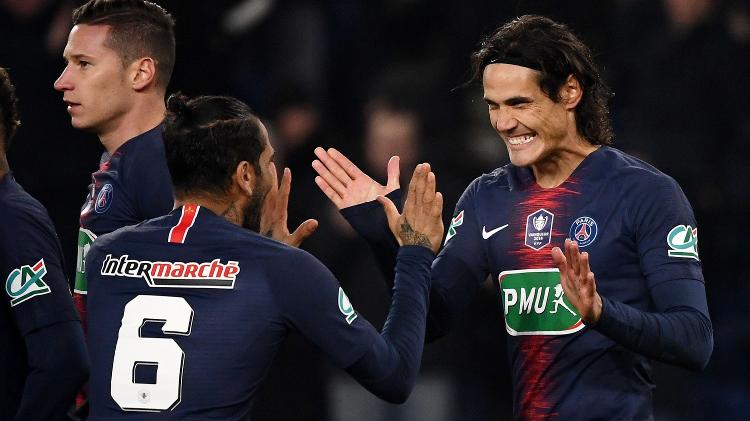 Cavani comemora gol do PSG - Franck Fife/AFP - Franck Fife/AFP