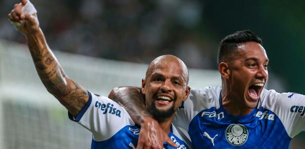 Felipe Melo comemora gol do Palmeiras contra o Melgar -     Ale Cabral/AGIF