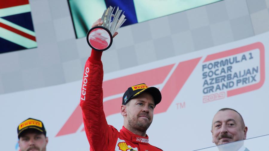 Sebastian Vettel, piloto da Ferrari na Fórmula 1, durante GP do Azerbaijão - Anton Vaganov/Reuters