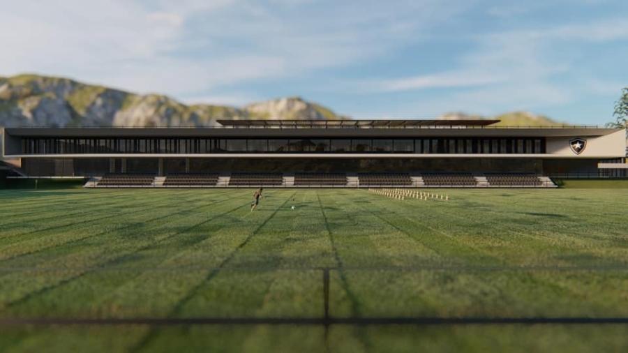 Projeção do novo CT do Botafogo - Reprodução/Facebook/Sergio Conde Caldas Arquitetura