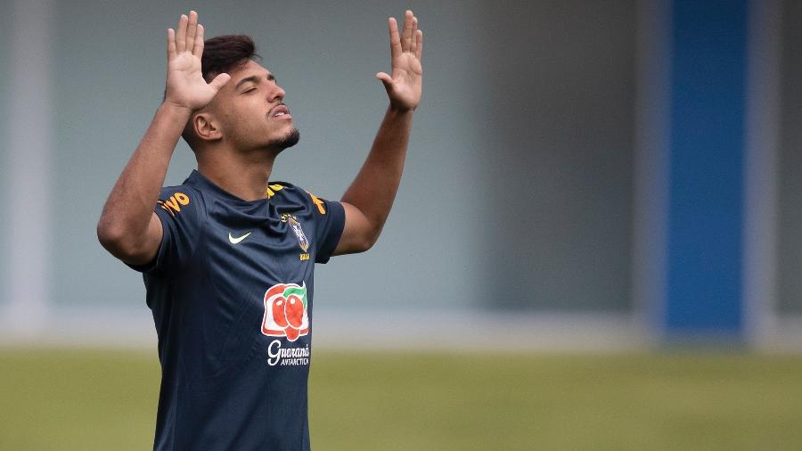 Gabriel Menino, do Palmeiras, já foi convocado pelo técnico Tite para a seleção - Lucas Figueiredo/CBF