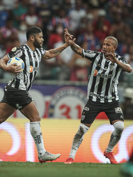 Hulk e Mariano comemoram gol do Atlético-MG contra o Bahia, pelo Brasileiro - Divulgação/CAM