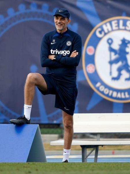 Thomas Tuchel, ex-técnico do Chelsea, durante treino na pré-temporada - Kevork Djansezian/Getty