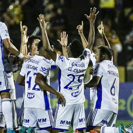 Jogadores do Cruzeiro comemoram gol contra o Novorizontino, na Série B - Staff Images - Cruzeiro