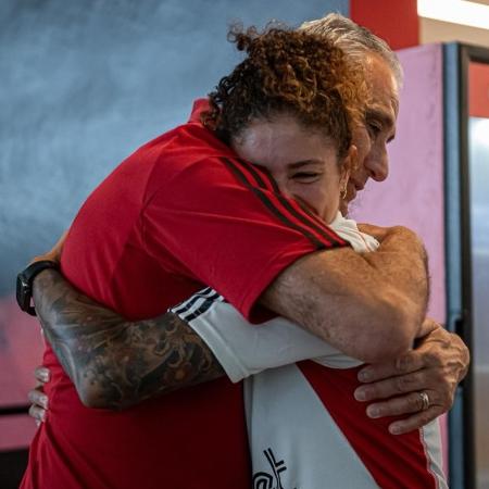 Cristiane encontra com Tite no CT do Flamengo