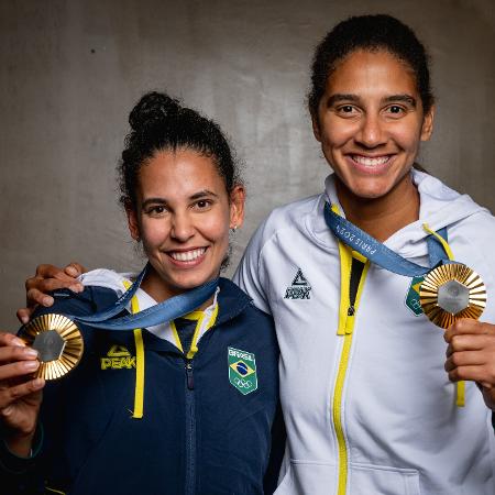 Duda e Ana Patrícia, campeãs olímpicas no vôlei de praia das Olimpíadas de Paris