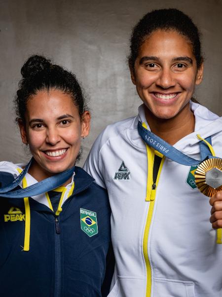 Duda e Ana Patrícia, campeãs olímpicas no vôlei de praia das Olimpíadas de Paris