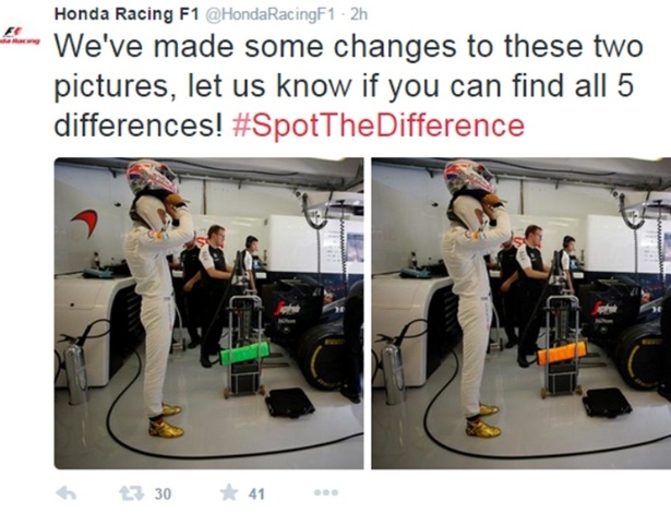 A Honda apostou no jogo dos sete erros para movimentar as mídias sociais nas férias - Reprodução/Twitter