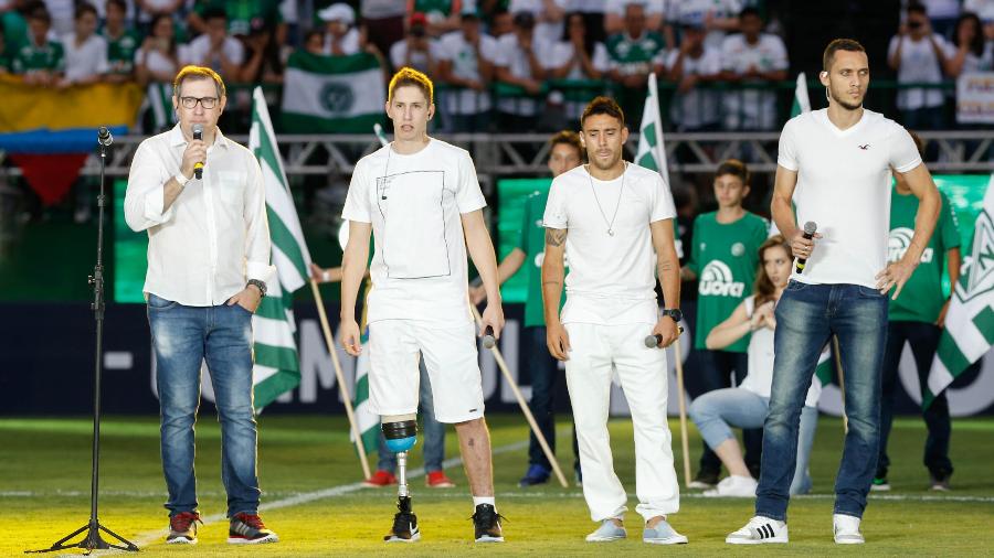 Henzel, Follmann, Ruschel e Neto são quatro dos seis sobreviventes da tragédia da Chape - Marcello Zambrana/AGIF