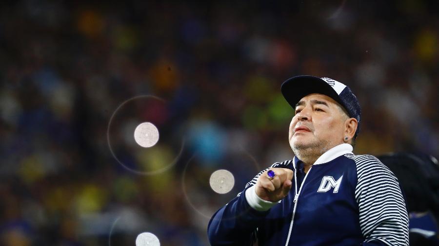 Diego Maradona, técnico do Gimnasia y Esgrima La Plata - Marcos Brindicci/Getty Images
