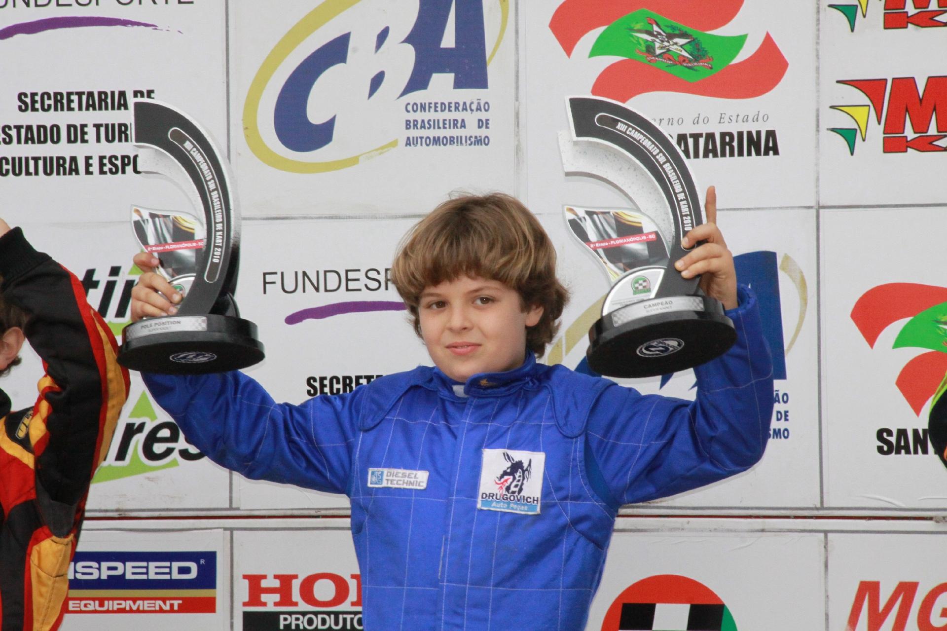 Felipe Drugovich nos tempos de kart - Mario Ferreira/Divulgação