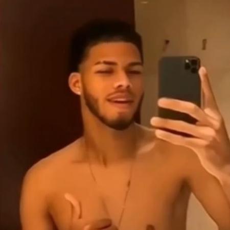 Nathan, lateral do Santos, teve nude vazado nas redes sociais - Reprodução/Redes sociais