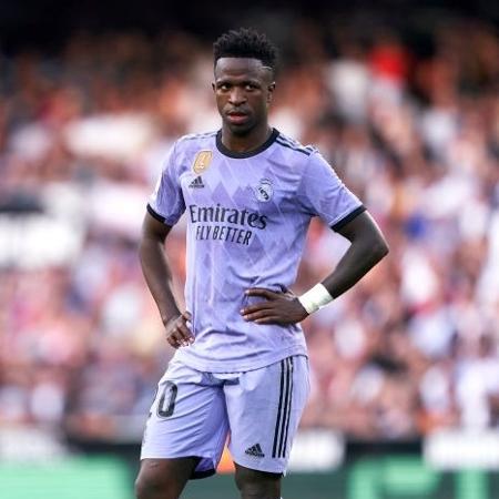 Vinicius Junior, atacante do Real Madrid, durante o jogo contra o Valencia, no Mestalla - Mateo Villalba/Getty