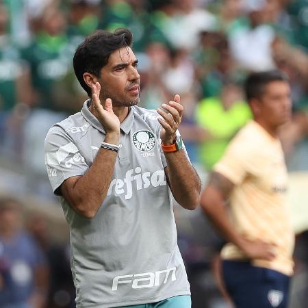 O técnico Abel Ferreira, do Palmeiras, no jogo contra o São Paulo, pela Supercopa do Brasil