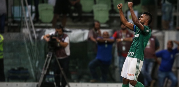 Borja comemora gol do Palmeiras sobre o Vasco - Ricardo Nogueira/Folhapress