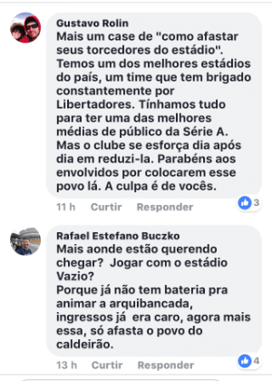 Revolta da torcida do Atlético-PR - Reprodução/Facebook - Reprodução/Facebook