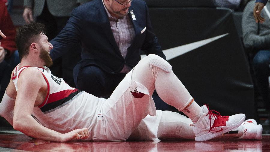 Jusuf Nurkic sofreu lesão no duelo contra Brooklyn Nets - Troy Wayrynen-USA TODAY Sports