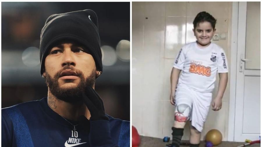 Neymar homenageia garoto sírio que perdeu uma parte da perna - Reprodução / Instagram