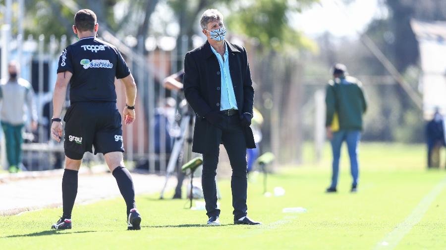 Renato Gaúcho pediu paciência para torcida do Grêmio com desempenho do time - Lucas Uebel/Grêmio FBPA