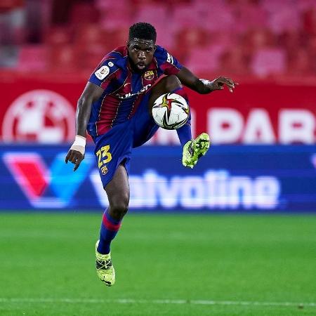 Samuel Umtiti está emprestado pelo Barcelona ao Lecce, da Itália - Mateo Villalba/Quality Sport Images/Getty Images