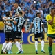 Jogadores do Grêmio comemoram gol contra o Ypiranga pela final do Campeonato Gaúcho 2022 - Pedro H. Tesch/AGIF