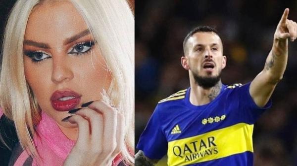 Dario Benedetto, do Boca Junior, e Luísa Sonza, cantora e torcedora do Internacional