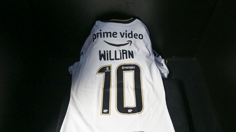 Camisa do Willian no vestiário do Corinthians no Maracanã, pouco antes de a bola rolar contra o Flamengo - Rodrigo Coca / Ag. Corinthians 