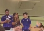 Filho de Messi joga chiclete na torcida e leva bronca da mãe; veja - Reprodução